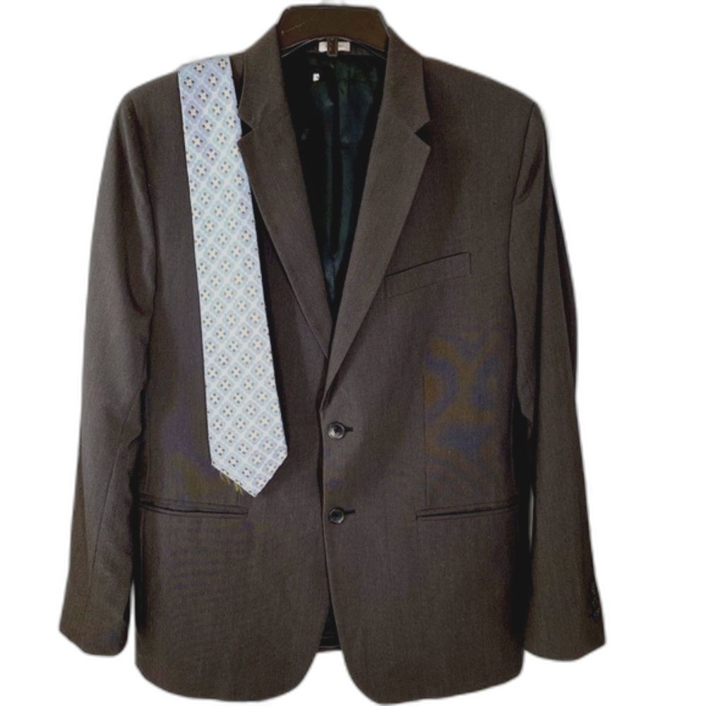 Calvin Klein Dark Grey Sports Coat Blazer Sz L or 42